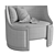 Eternal Love Velvet Armchair 3D model small image 6