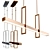 Sleek LED Linear Chandelier 3D model small image 1