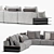 Poliform Westside Sofa: Contemporary Comfort 3D model small image 3