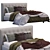 Elegant Leather Arca Bed 3D model small image 1