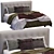 Elegant Leather Arca Bed 3D model small image 3