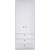 Modern Oak Wardrobe with Engraving 3D model small image 3