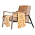 Elegant Nicoline Armchair: Contemporary Luxury for Your Home 3D model small image 6