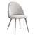 Elegant Mustard Velvet Chair 3D model small image 7