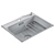 Blanco ETAGON 500-IF/A: Sleek and Functional Sink 3D model small image 4