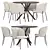 Elegant Rolf Dining Set - Modern Design 3D model small image 1