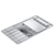 Elegant Blanco Andano XL 6 S-IF Compact Sink 3D model small image 4