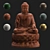 Enlightened Buddha Statue 3D model small image 5