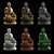 Enlightened Buddha Statue 3D model small image 7