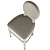 Elegant Diamond Quilted Bar Stool 3D model small image 5