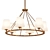 Elegant Jamestown Gold Chandelier 3D model small image 1