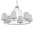 Elegant Jamestown Gold Chandelier 3D model small image 2