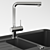 Quartz Composite Sink & L-Shaped Faucet 3D model small image 5