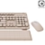 Vintage Inspired AZIO Retro Keyboard Set 3D model small image 4