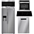 Bekko Kitchen: Refrigerator, Dishwasher, Microwave, Oven, Induction Cooktop 3D model small image 1