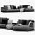 Minotti Connery Modular Sofa: Stylish and Versatile Seating 3D model small image 4