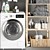 Modern Laundry Room Organizer 3D model small image 3