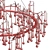 Elegant Crystal Drop Chandelier 3D model small image 4