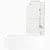 Sleek Jersey Shaped Right Hand Bath 3D model small image 1