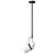 Minimalist Gypsum Pendant Lamp 3D model small image 3