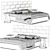 Modern Flou MAJAL Bed Design 3D model small image 4