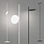 Sleek LED Floor Lamp: KIMIA by Stilnovo 3D model small image 3