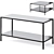 Sleek Black Coffee & Side Table Set 3D model small image 1
