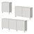 Sleek BESTÅ Storage Combo with Björköviken Doors 3D model small image 2