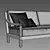 Restoration Hardware Miramar Aluminum Sofa 84 3D model small image 4