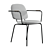 Sleek Gray Dining Chair: LaRedoute Brooklyn 3D model small image 1