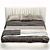 Floating Double Bed with UV Mapped Design 3D model small image 3