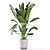 Rustic Indoor Plant Set - Concrete Pot 3D model small image 5
