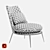 Elegant Cantori Aurora Armchair 3D model small image 6