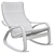 POÄNG Rocking Chair: Style and Comfort Combined 3D model small image 4