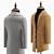 Classic Wool Blend Men's Coat 3D model small image 7