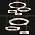 Contemporary Crystal Chandelier Set 3D model small image 1