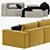 Ebi Happy Yellow Loft Sofa 3D model small image 6