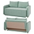 Stylish Xanthi Sofa: Perfect for Any Space 3D model small image 4