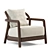 Sleek and Stylish Alison Armchair 3D model small image 1