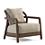 Sleek and Stylish Alison Armchair 3D model small image 3