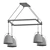 Elegant 4-Light Black Chandelier 3D model small image 2