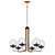 Stylish 6-Light Chandelier with Glass Orbs 3D model small image 1