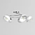 LUMION 5209/5C Ceiling Chandelier - Elegant Chrome and White Lighting 3D model small image 1