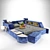 Sleek Minimalist Sofa 3D model small image 1