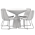 Slope Chair & Nicole Table Set 3D model small image 4