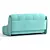 Bergen Azure: Stylish Rio Sofa 3D model small image 2