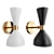 Italian Modern Bronze "Ludo" Wall Sconce 3D model small image 1