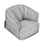 Sleek Santa Monica Poliform Chair 3D model small image 12