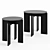 Sleek Piana Tables Set: Modern Elegance! 3D model small image 3