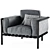 Stylish Natal Alu Armchair 3D model small image 3